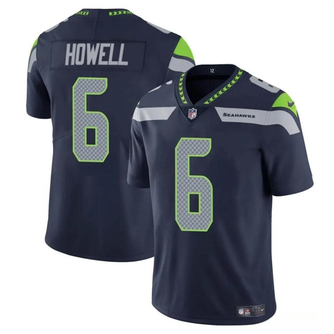 Youth Seattle Seahawks #6 Sam Howell Navy Vapor Limited Football Stitched Jersey